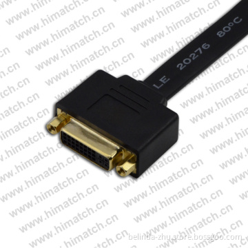 Panel Mount Gold Plated DVI Female Adapter